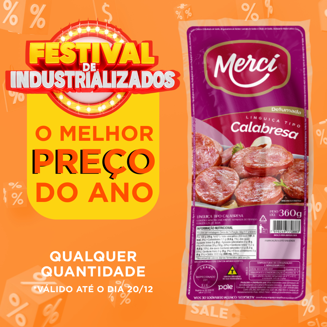 Lingui&ccedil;a Calabresa 360g - Merc&iacute;